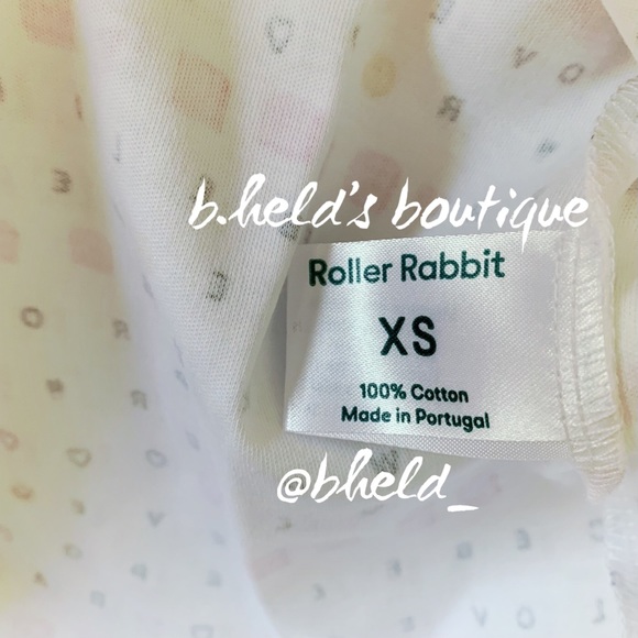 Roller Rabbit x Little Words Project Love & Letters Polo Pajamas Pink Sz XS NWT - Picture 5 of 16